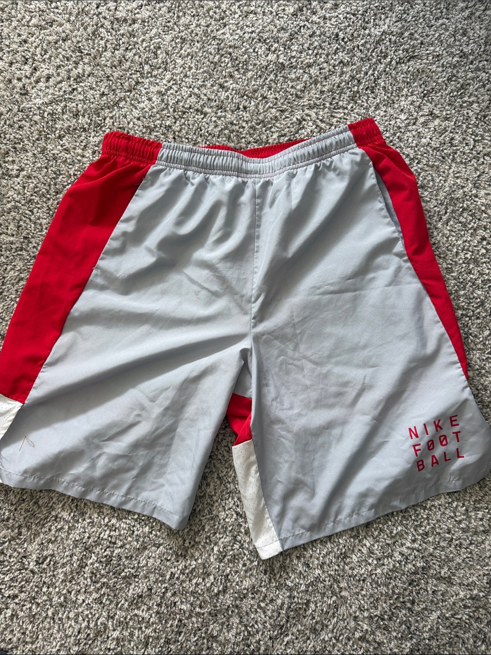 Nike Men’s White & Red Athletic Football Shorts University of Houston Issued